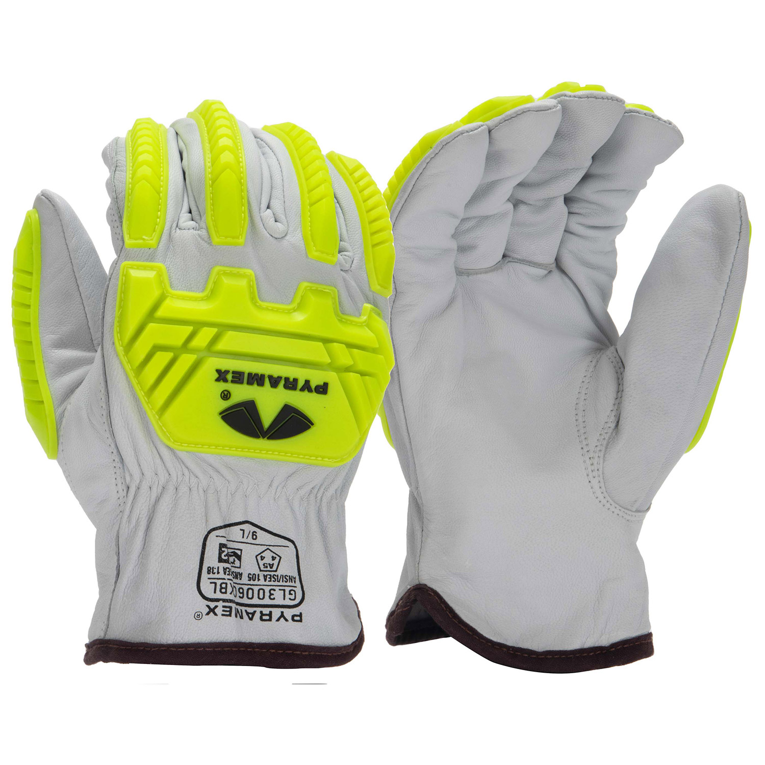 Pyramex GL3006CKB Select Grain Goatskin Leather Driver Gloves With A5