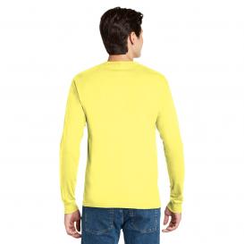 Hanes 5586 Authentic 100 Cotton Long Sleeve T Shirt Yellow Full Source