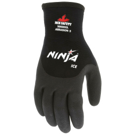 Mcr Safety N Q Ninja Ice Hpt Foam Coated Gloves Gauge Nylon