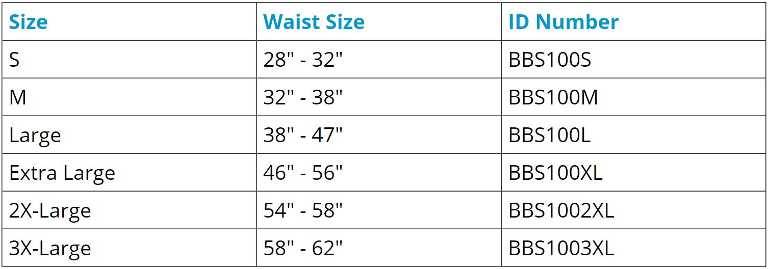 Pyramex BBS100 General Use Back Support Economy Weight Full Source