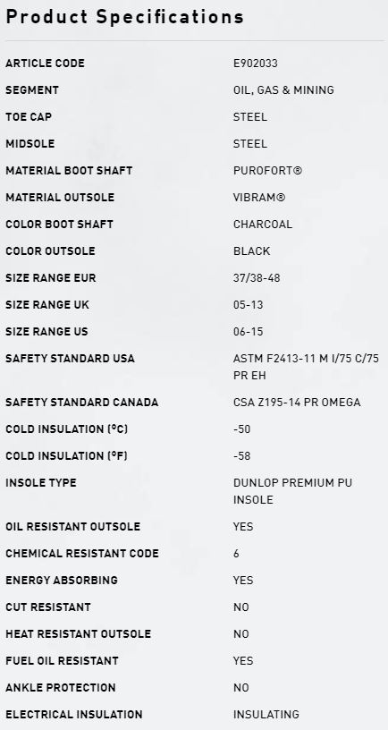 Dunlop e9233 purofort explorer thermo+ full safety on sale boots with vibram sole