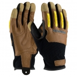 Mechanix Wear: Material4X Padded Palm Synthetic Leather Work Gloves -  Impact Protection, Absorbs Vibration (Large, Brown/Black) : :  Tools & Home Improvement