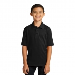 Port Authority YG503 Girls Silk Touch Peter Pan Collar Polo - Black ...