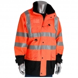 Pyramex RJ3120 Type R Class 3 Black Bottom Bomber Jacket - Orange ...