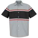 Red Kap SP24 Men's Industrial Work Shirt - Short Sleeve - Light Grey ...