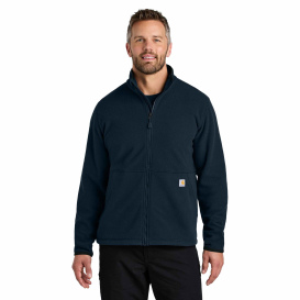 Carhartt CT106416 Textured Full-Zip Fleece Jacket - Navy