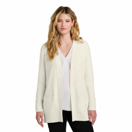 Port Authority LSW2890 Ladies Easy Care Open-Front Cardigan Sweater - Oatmeal Heather