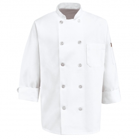 Chef Designs 0423WH Men\'s Ten Pearl Button Chef Coat