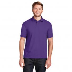 Hanes 054X EcoSmart 5.2-Ounce Jersey Knit Sport Shirt - Purple