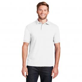 Hanes 054X EcoSmart 5.2-Ounce Jersey Knit Sport Shirt - White