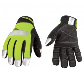 Youngstown Safety Lime Gloves - Lined with Kevlar