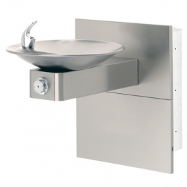 Barrier-free Satin Finish Stainless Steel Drinking Fountain with in-the-wall Mounting system