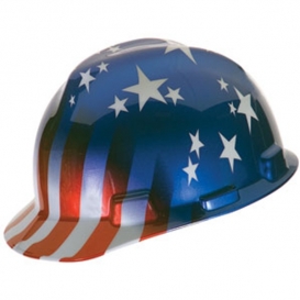 MSA V-Gard Hard Hat - American Stars and Stripes
