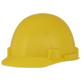 MSA 10074069 SmoothDome Cap Style Hard Hat - 4-Point Fas-Trac III Suspension - Yellow