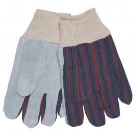 MCR Safety 1040 Economy Leather Palm Gloves - Clute Pattern - Knit Wrist
