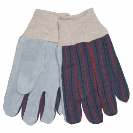 Memphis 1040 Economy Leather Palm Gloves - Clute Pattern - Knit Wrist
