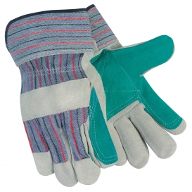 MCR Safety 12010DP Economy Split Shoulder Double Leather Palm Gloves - 2.5\