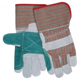 MCR Safety 1201DP Ladies Split Shoulder Double Palm Leather Gloves - 3.5\