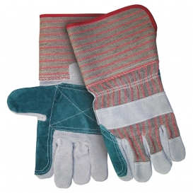 MCR Safety 1212 Split Shoulder Double Palm Leather Gloves - 4.5\