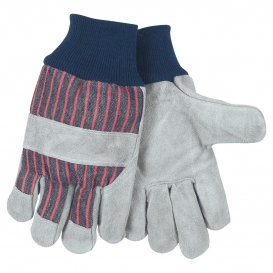 MCR Safety 1235K Split Shoulder Leather Gloves - Knit Wrist & Knuckle Strap