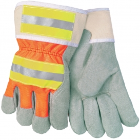 Memphis 12440R Luminator Economy Split Cow Leather Palm Gloves - 2.5\