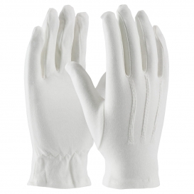 PIP 130-100WM Cabaret 100% Cotton Dress Gloves with Raised Stitching on Back - Open Cuff