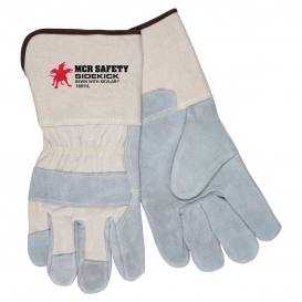MCR Safety 16011 Sidekick Select Side Split Leather Gloves - 4.5\