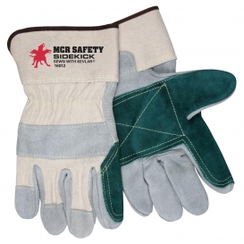 MCR Safety 16012 Sidekick Select Side Double Leather Palm Gloves - 2.5\