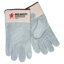 MCR Safety 16017 Sidekick Select Side Leather Gloves - 2.5\