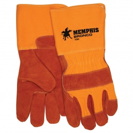 Memphis 1690 Bronco Split Side Cowhide Leather Palm Gloves - 4.5\\\