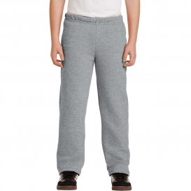 Gildan 18400B Youth Heavy Blend Open Bottom Sweatpants - Sport Grey