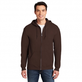 Gildan 18600 Heavy Blend Full-Zip Hooded Sweatshirt - Dark Chocolate