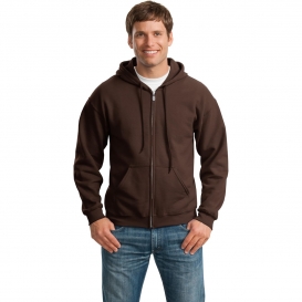Gildan 18600 Heavy Blend Full-Zip Hooded Sweatshirt - Dark Chocolate