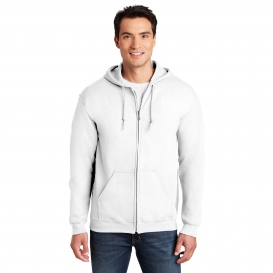 Gildan 18600 Heavy Blend Full-Zip Hooded Sweatshirt - White