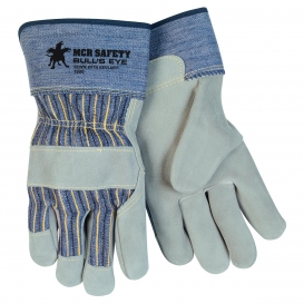 MCR Safety 1900 Bull\'s Eye A Side Split Leather Palm Gloves - 2.5\