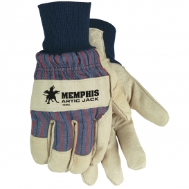 Memphis 1966L Artic Jack Premium Grain Pigskin Leather Palm Gloves - Thermosock Lined - Knit Wrist