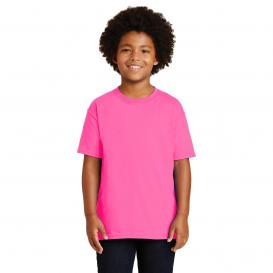 Gildan 2000B Youth Ultra Cotton 100% US Cotton T-Shirt - Safety Pink