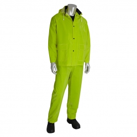 PIP 201-355 Falcon Base35 Premium 3-Piece Rainsuit - Hi-Vis Green
