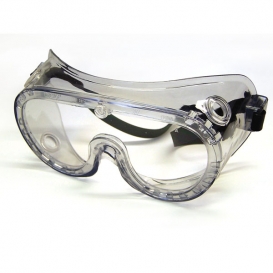 Crews Economy Goggles - Ventless Frame - Anti-Fog Lens - Rubber Strap