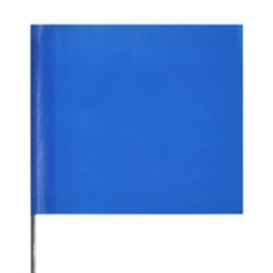 Presco Plain Wire Staff Marking Flags - 2x3 - 15 inch Staff - Blue