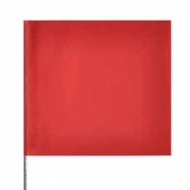 Presco 2x3 Plain Marking Flags with 21 inch Wire Staff - Red - 1000 Flags