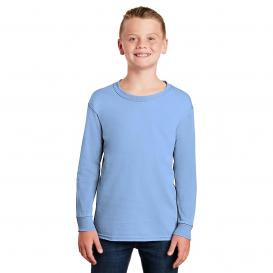 Gildan 2400B Youth Ultra Cotton Long Sleeve T-Shirt - Light Blue