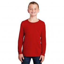 Gildan 2400B Youth Ultra Cotton Long Sleeve T-Shirt - Red