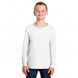 Gildan 2400B Youth Ultra Cotton Long Sleeve T-Shirt - White