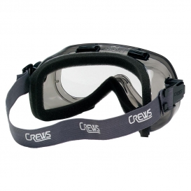 MCR Safety 2400F 24 Safety Goggles - Foam Lined Smoke Frame - Clear Lens