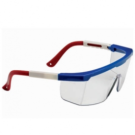 Bouton Hi-Voltage ARC Safety Glasses - Red/White/Blue Frame - Clear Lens