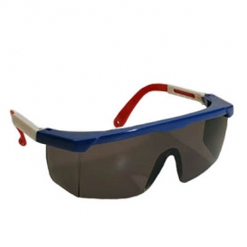 Bouton Hi-Voltage ARC Safety Glasses - Red/White/Blue Frame - Gray Lens