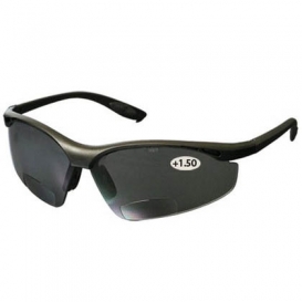 Bouton 250-25-01 MAG Readers Safety Glasses - Black Frame - Gray Bifocal Lens