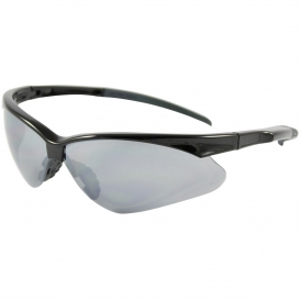 Bouton 250-28-0006 Adversary Safety Glasses - Black Frame - Silver Mirror Lens