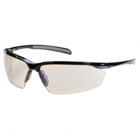 Bouton 250-33-0226 Commander Safety Glasses - Black Frame - Indoor/Outdoor Blue Anti-Fog Lens